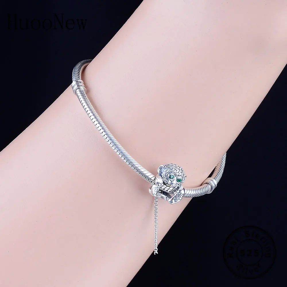 Fit оригинальный Pandora браслет с подвесками Аутентичные 925 серебро животное