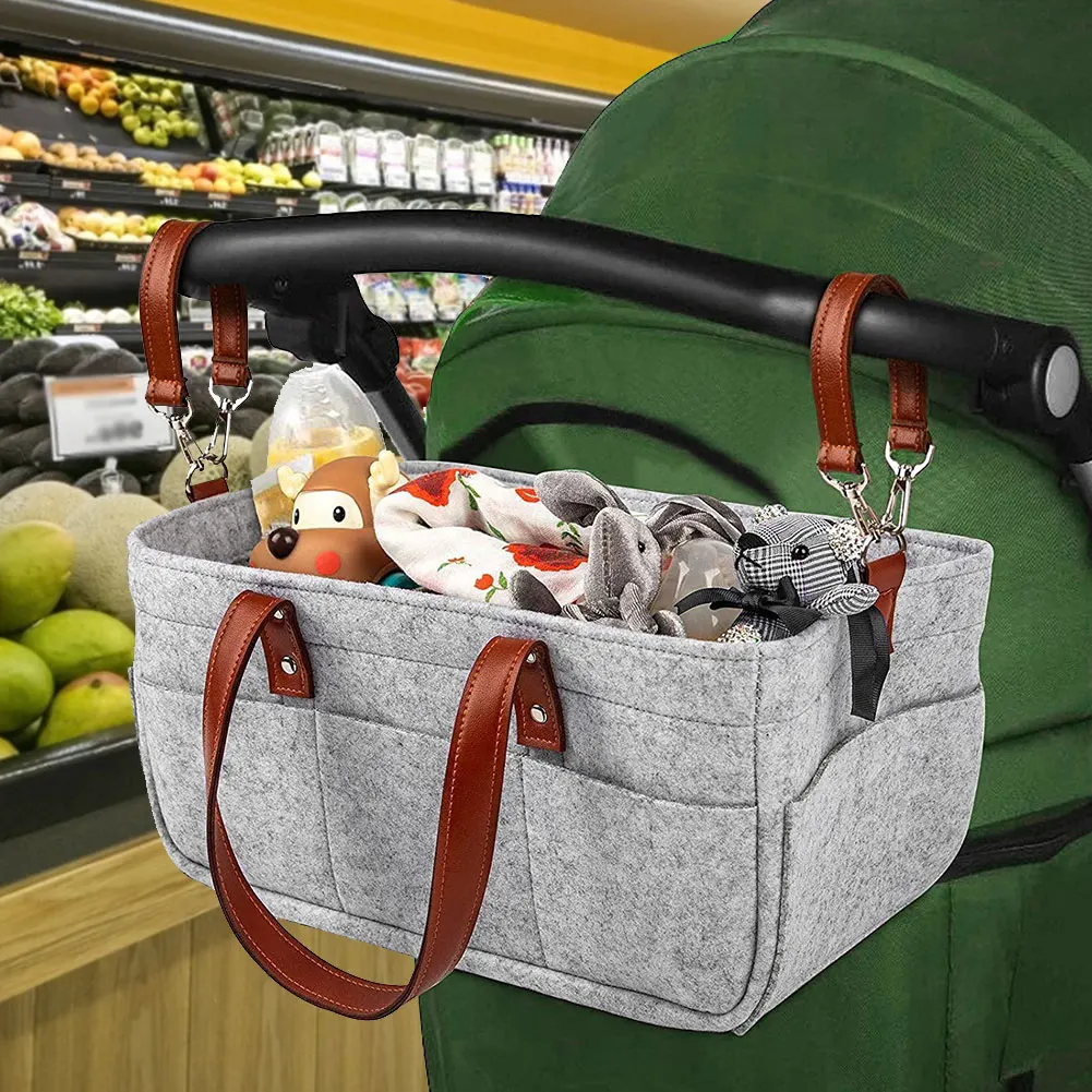 

Baby Tote Bag For Baby Diaper Caddy Organizer Portable Holder Bag For Changing Table And Car, Nursery Essentials Storage Bins