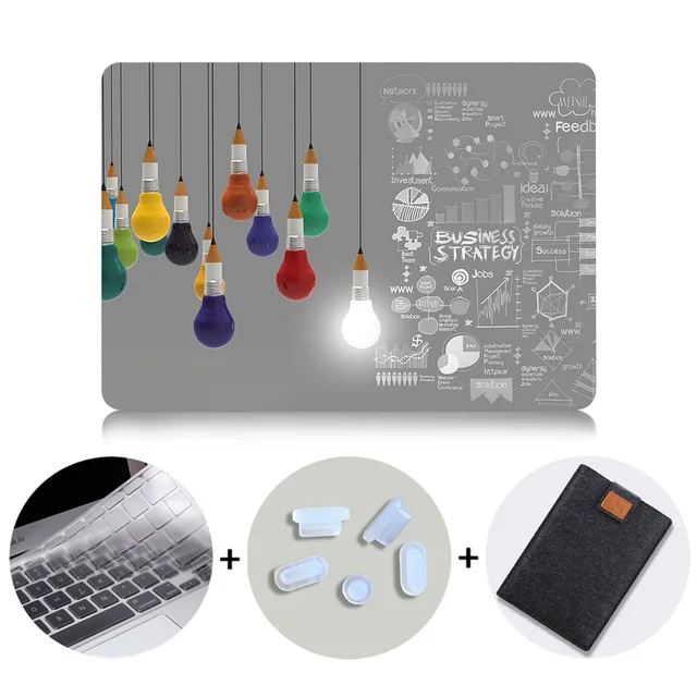MB10 МТТ чехол для ноутбука Apple MacBook Air Pro Retina 11 12 13 15 Touch bar лампочка печатных mac book 12 дюймов жесткий - Цвет: MB10