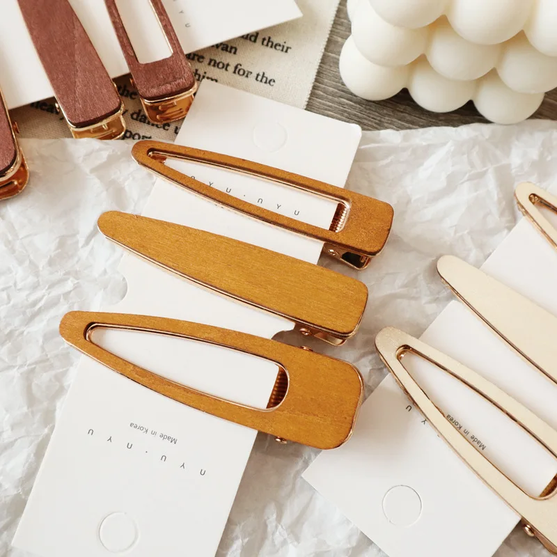 1 шт. корейская мода Полые геометрические заколки для волос в форме капли