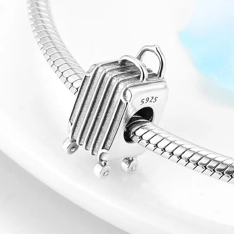 Высокое качество серебро 925 пробы красная эмаль бикини набор форма бусины шарм