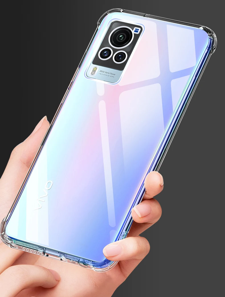 Shockproof Clear Soft TPU Case For Vivo X60 Pro Plus X50 Lite Y51 Y31 V20 SE V21E IQOO 7 Y20A Y72 Y11S Y12S Y52S Y31S |