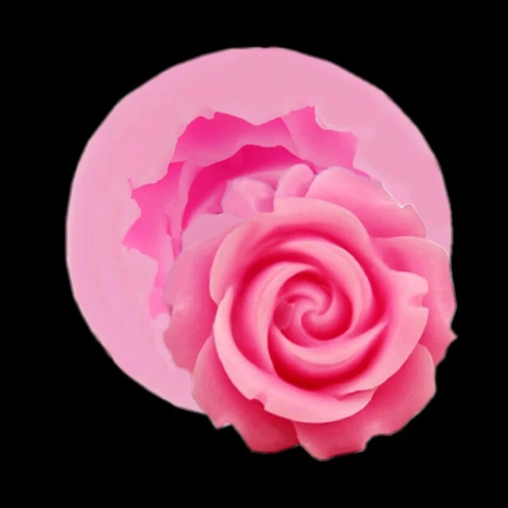 

3D Flower Bloom Rose shape Silicone Fondant Soap Cake Mold Cupcake Jelly Candy Chocolate Decoration Baking Tool Moulds Cheaper