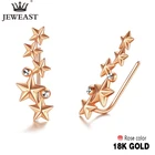 Серьги JYM из чистого золота 18 карат, серьги из настоящего золота 750 пробы, хорошие блестящие бриллианты, высококлассные модные ювелирные изделия, Лидер продаж, новинка 2020