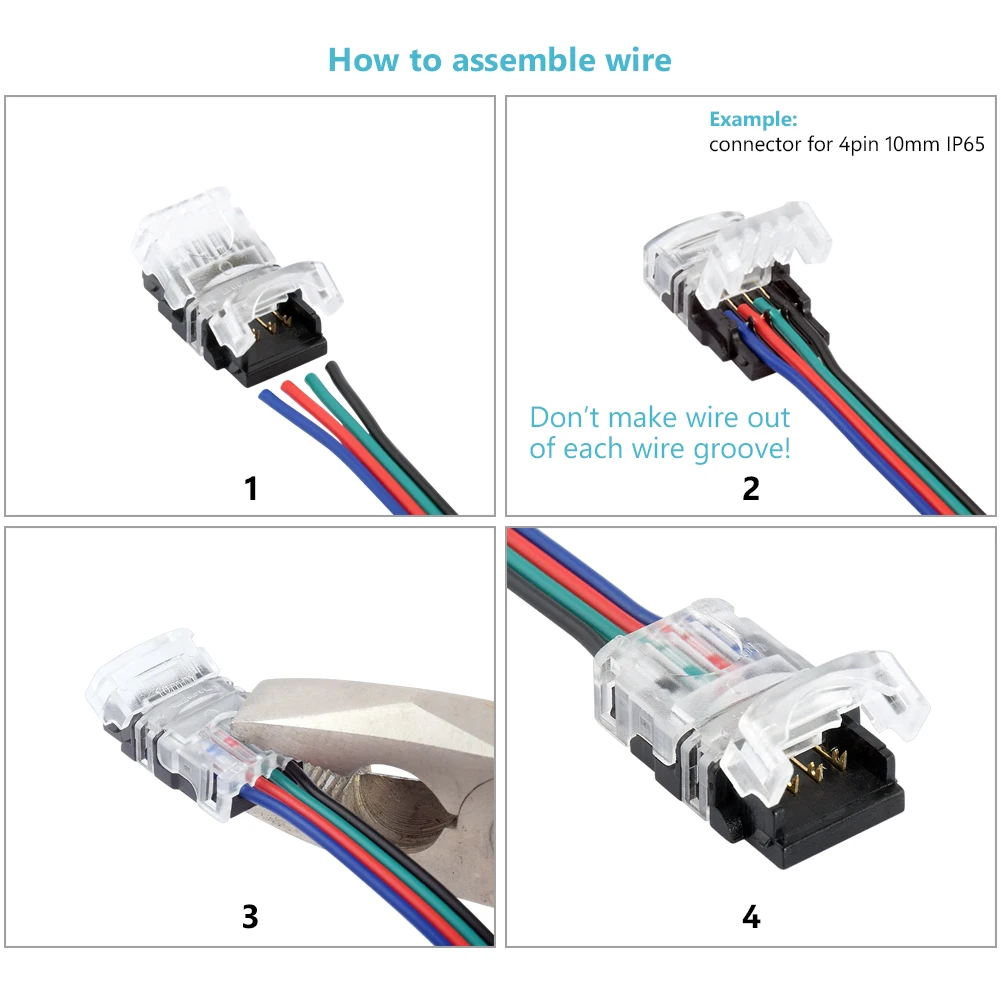 

5pcs/lot 2pin 3pin 4pin 5pin LED Strip Connector for 3528 5050 led Strip to Wire Extension Quick Use Terminals Connection Cable