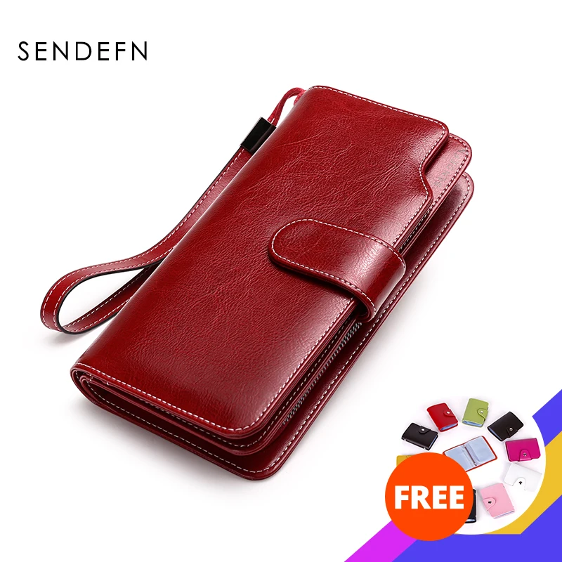 SENDEFN Новое поступление модные длинные женские кошельки Женский бумажник из