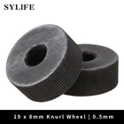 2 x накатка инструмент Серебряный одиночное прямое колесо линейная накатка 0,5 мм шаг