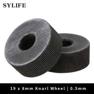 2 x накатка инструмент Серебряный одиночное прямое колесо линейная накатка 0,5 мм шаг