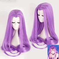fate stay night rider servant medusa cosplay wigs long beauty 120cm synthetic hair wig cap