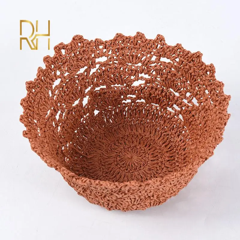 Шляпа женская Соломенная с широкими полями Панама ручной работы вязаная крючком