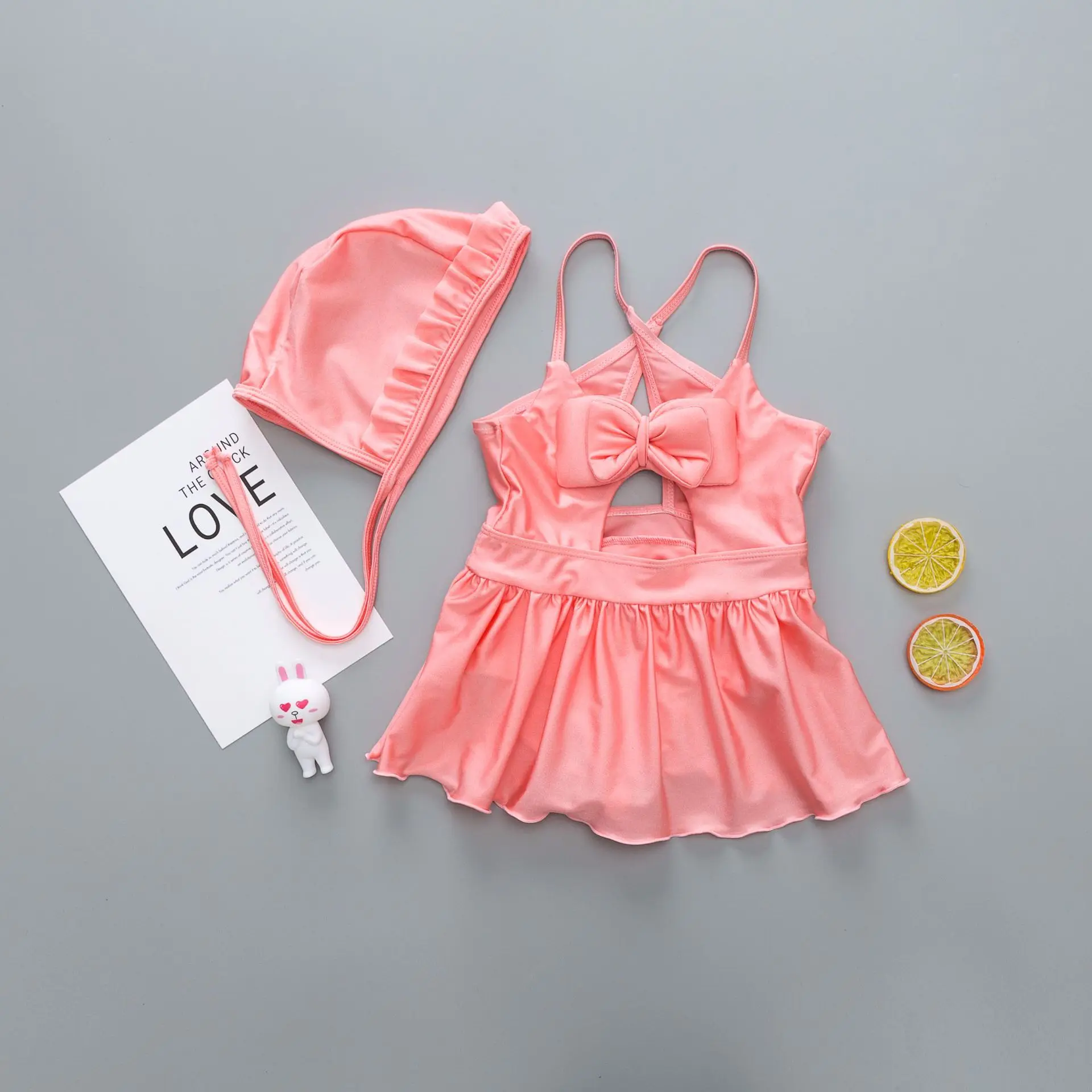 Купальный костюм детский цельный купальник для детей бикини девочек кружевной