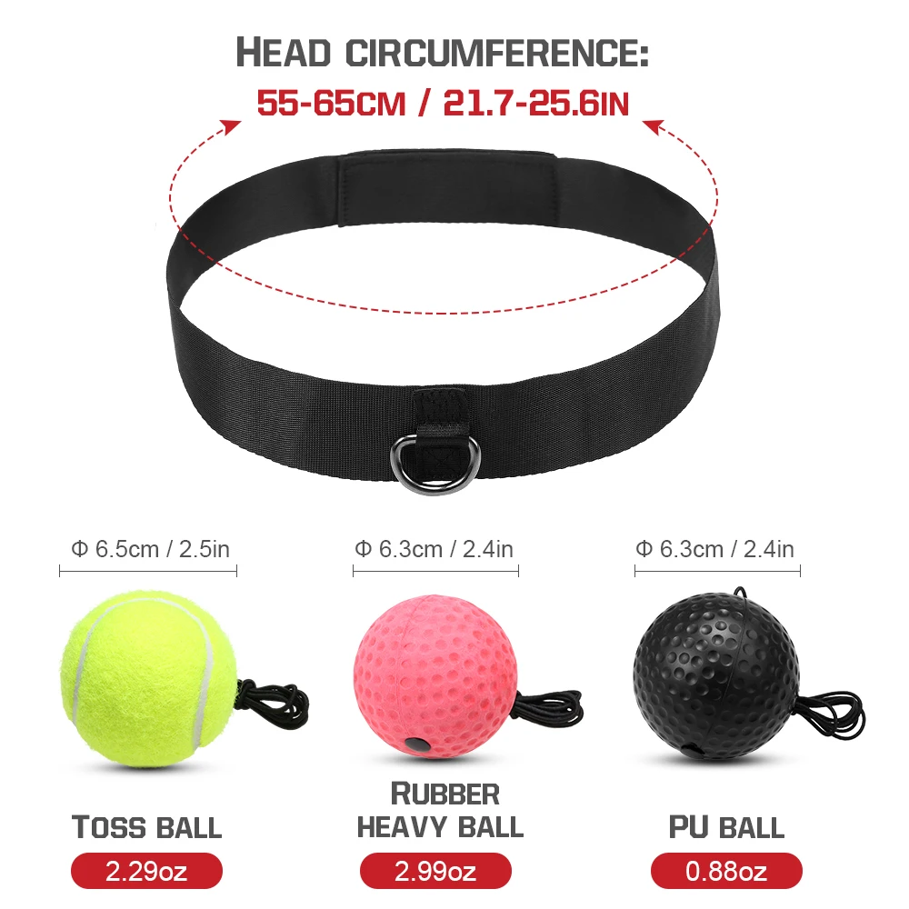 Тренировочный боксерский мяч Набор тренировочный 3 уровня Muay Thai с силиконовой