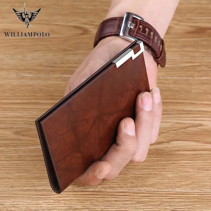 2021 new high-end quality 100% leather men's wallet fashion multifunctional card holder metal buckle mini wallet credit card bag