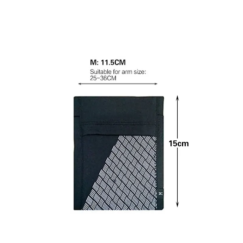 Medium Size Black Универсальная легкая спортивная нарукавная повязка для занятий спортом для бега фитнеса и тренировок в спортзале Защитная перчатка выше локтя - Цвет: Medium Size Black