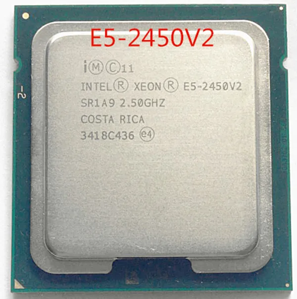 Оригинальный процессор Intel Xeon E5 2450V2 2 5 ГГц 8 ядер 2450 V2 20 МБ SmartCache LGA1356 95 Вт