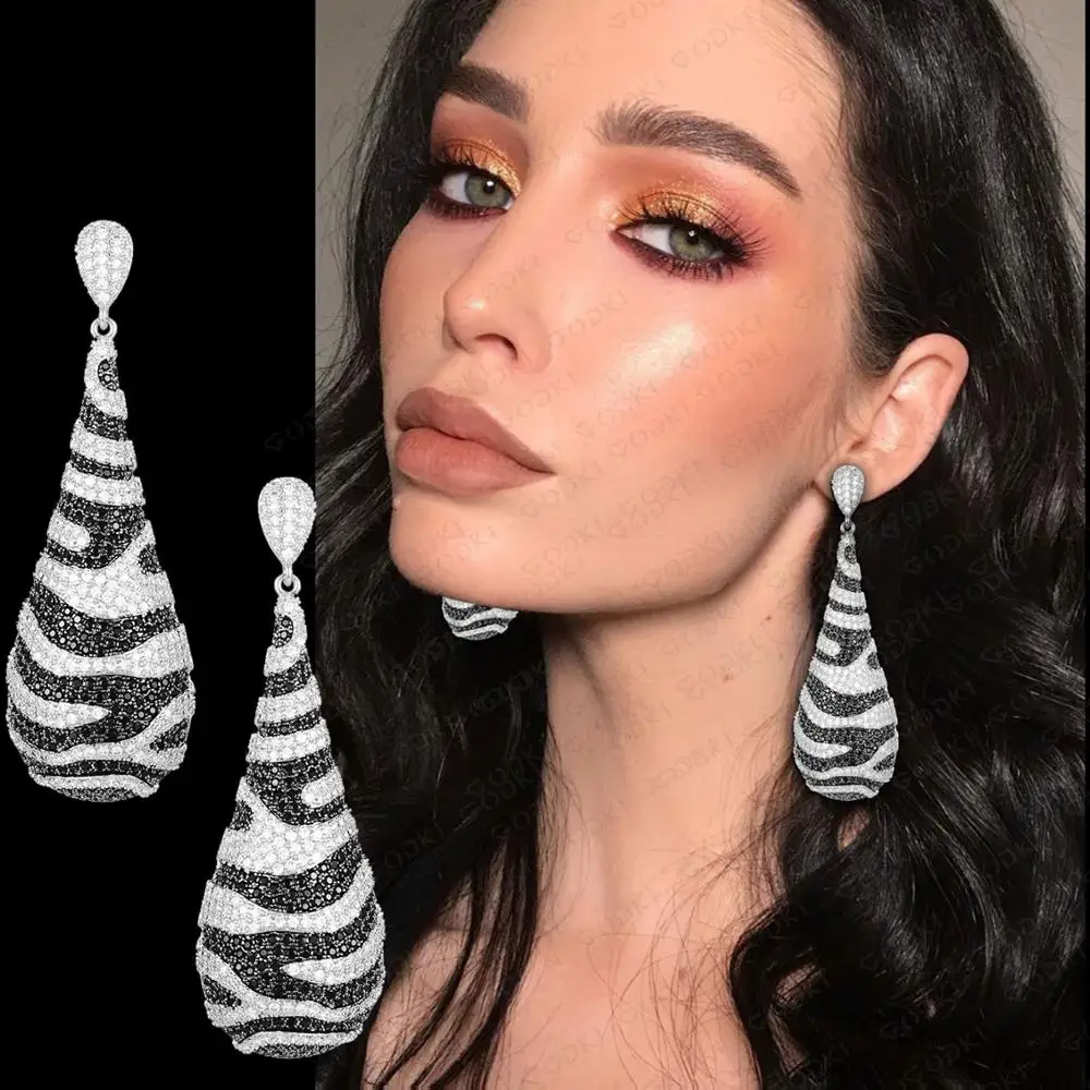 GODKI трендовые леопардовые серьги в виде лошади для женщин богемные