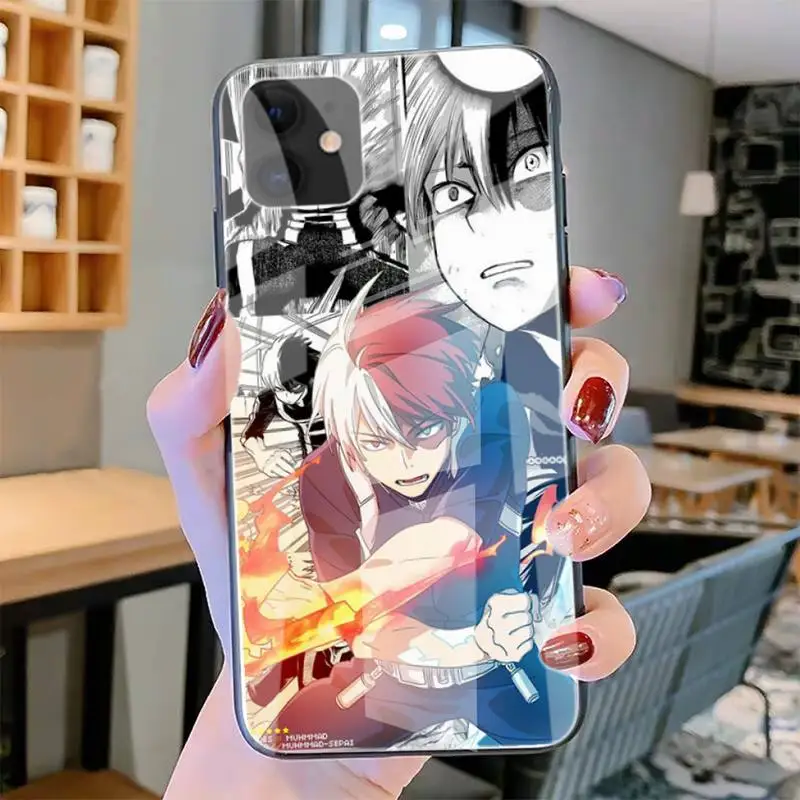 

My Hero Academia Phone Cases Tempered Glass For Iphone6plus 6S 7 7plus 8 X XS XSmax XR 11 12 Pro Max 12mini