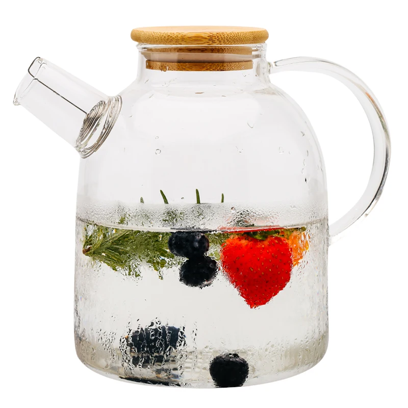 

RHE Big Capacity Glass Kettle Borosilicate Heat-Resistant Transparent Teapot With filter Can be heated electrically 1L/1.5L