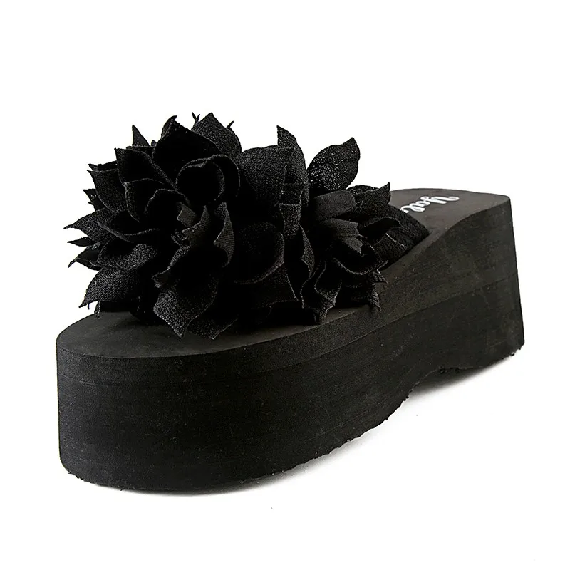 

Summer new style women slippers slope-heeled high-heeled breathable fashion casual women shoe soft and lightweight platform shoe