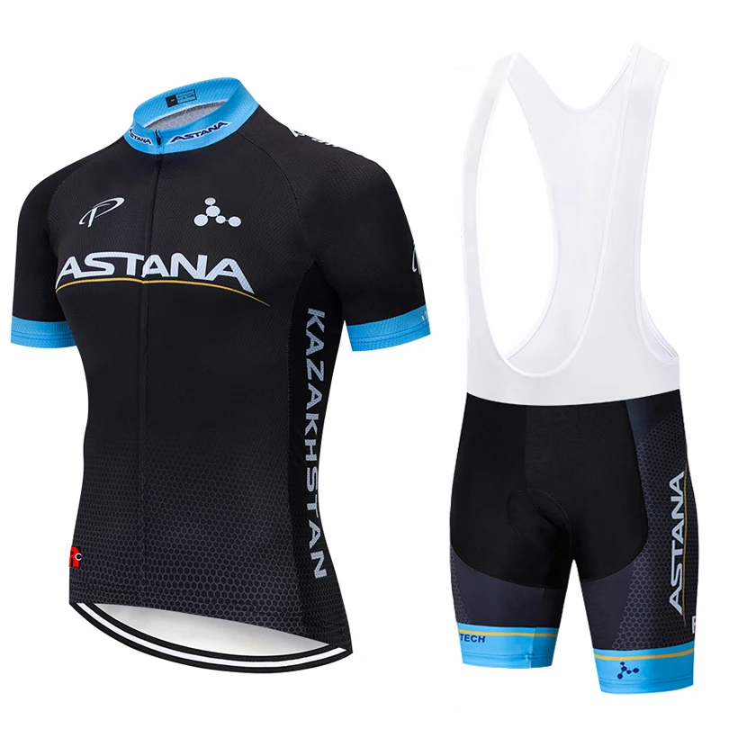 New 2019 blue Astana team cycling jersey 12D bicycle shorts set of clothes man quick-drying equipment pro bike Maillot c | Спорт и