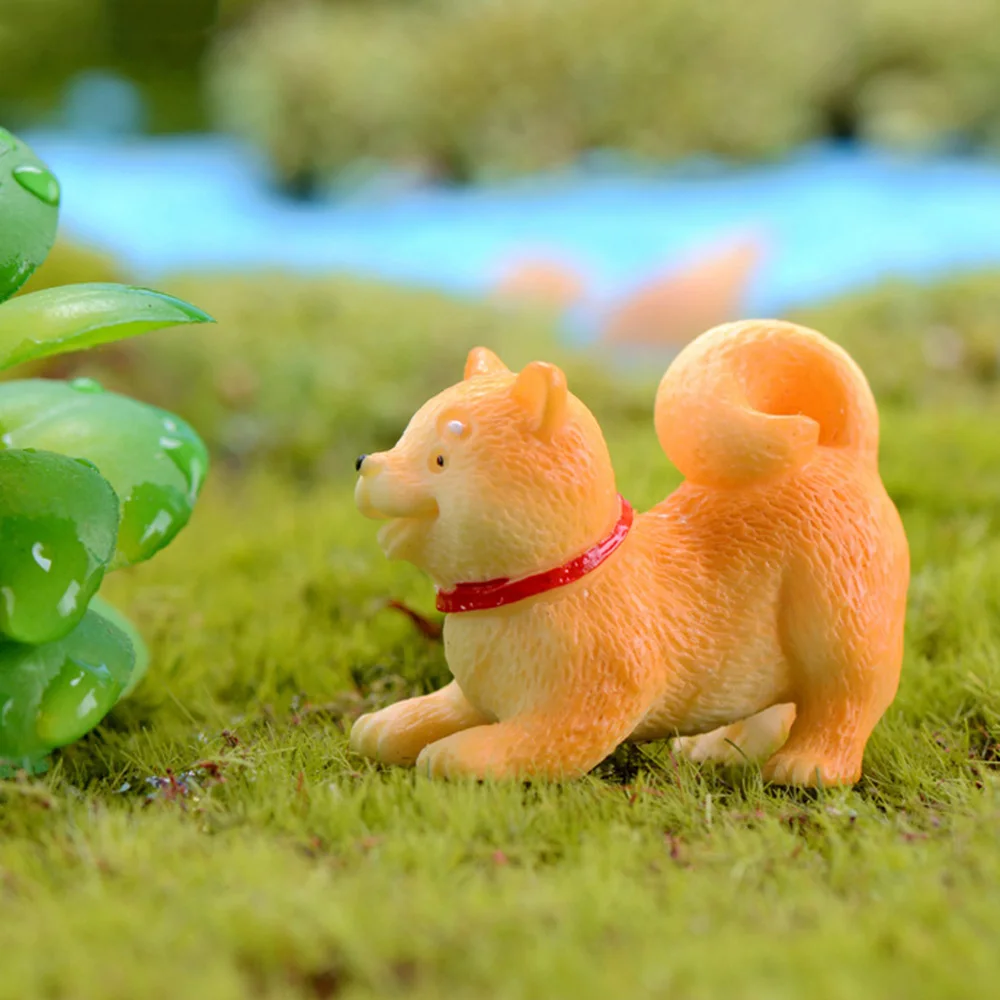 1 шт. миниатюрная статуя собаки аксессуары для украшения дома сада тип