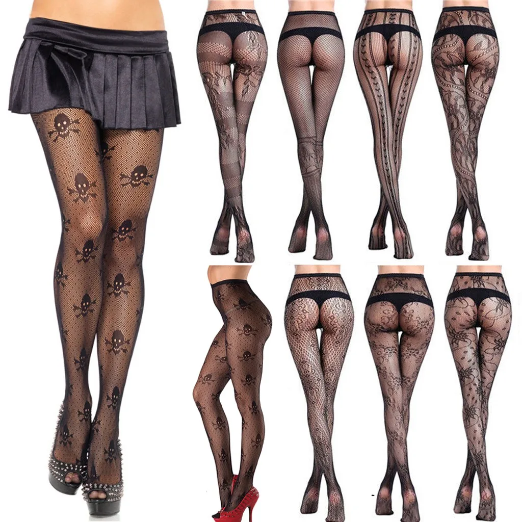 Женское сексуальное нижнее белье ажурные колготки жаккардовые переплетенные