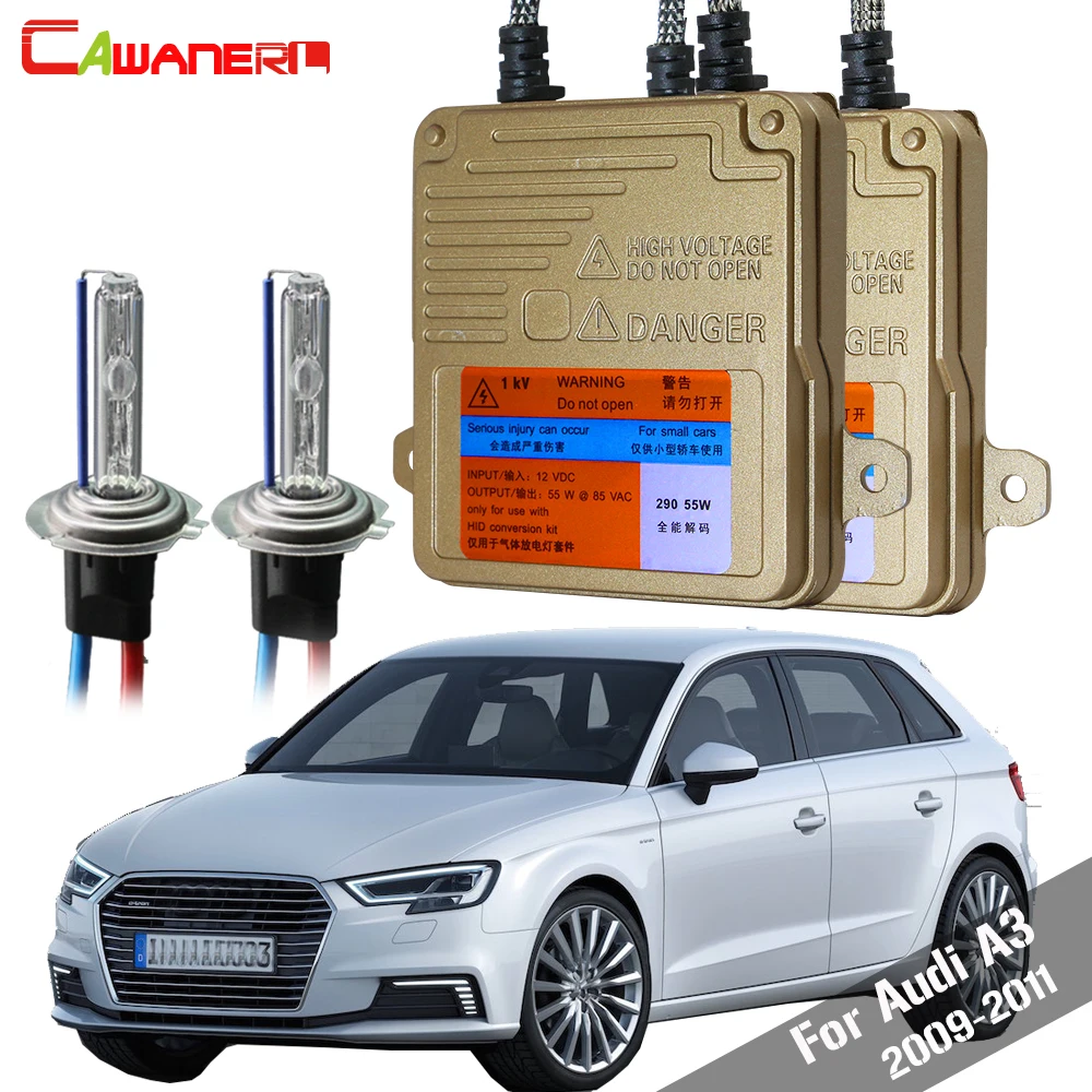 

Cawanerl 55W H7 HID Xenon Kit AC Car No Error Ballast Bulb Auto Headlight Low Beam 3000K-8000K For Audi A3 2009 2010 2011