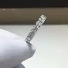 Кольцо inbeaut из белого золота 18 карат, с овальным муассанитом, общим объемом 4,2 карат, D, свадебные украшения, подарок