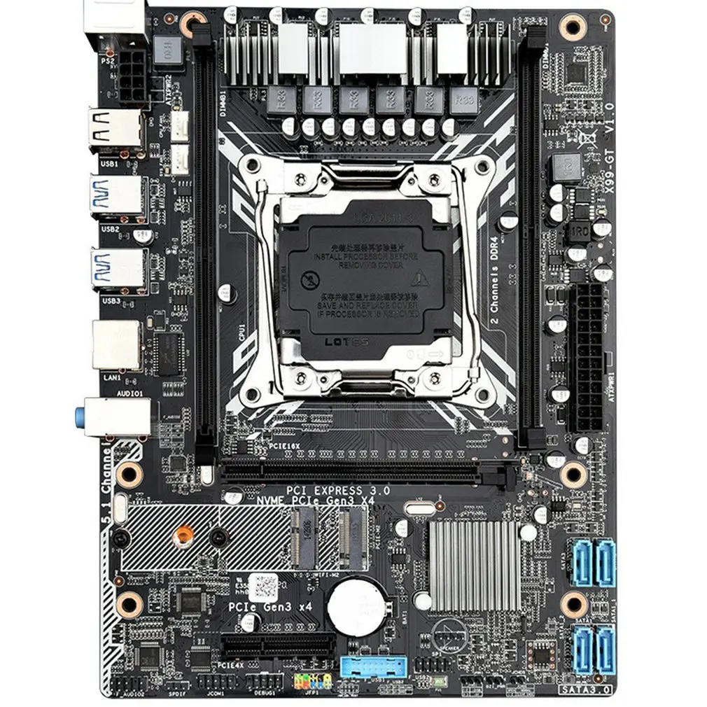 

X99 GT Motherboard Set With Xeon E5 2620V3 LGA2011-3 Processor USB3.0 NVME M.2 SSD Mainboard Support WIFI DDR4 ECC REG RAM