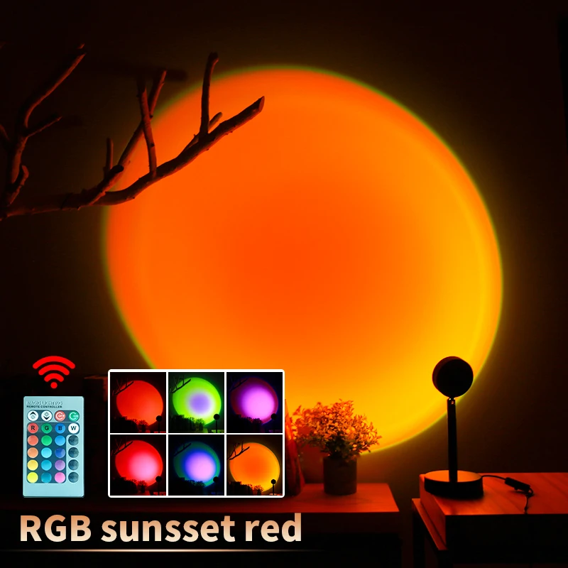 

Проекционная лампа RGB с дистанционным управлением, Радужный светодиодный проектор, светильник s для спальни, магазина, настенное украшение, ...
