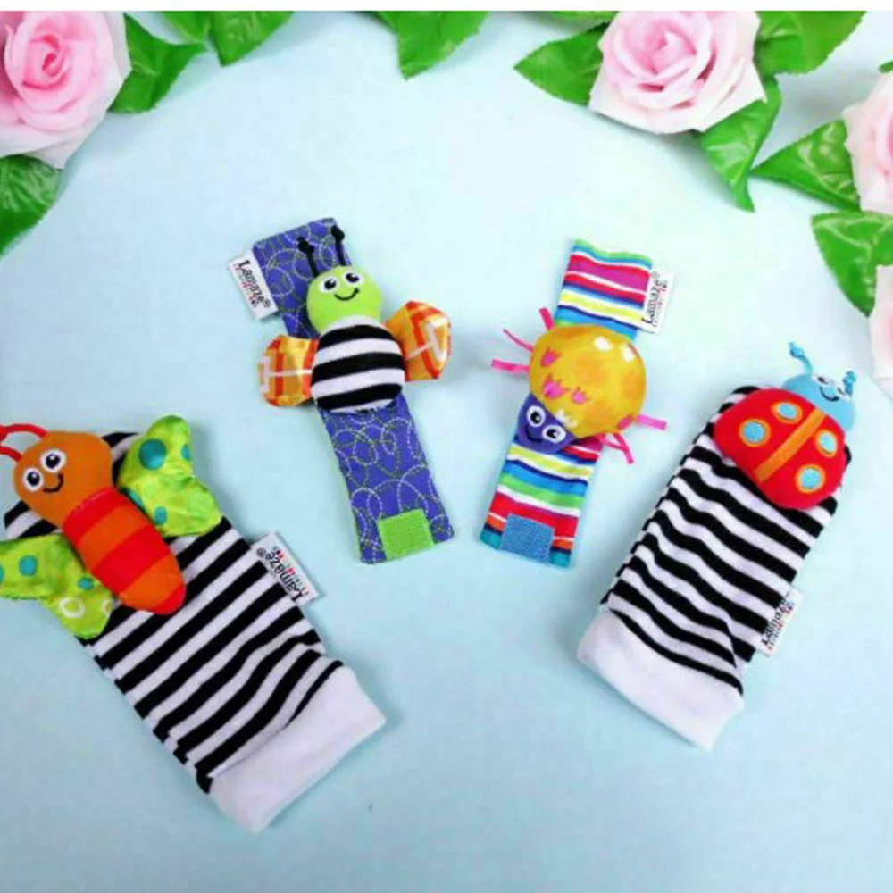 

Baby Sensory Toys Foot-finder Socks Wrist Rattles Bracelet children toys kids gift