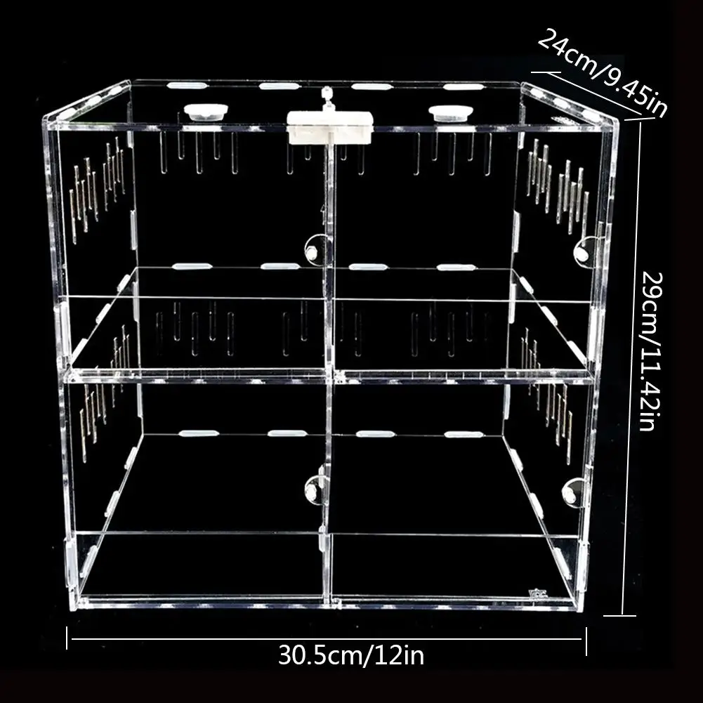 Прозрачный акриловый ящик для рептилий альпинистский многоползающий питомцев с