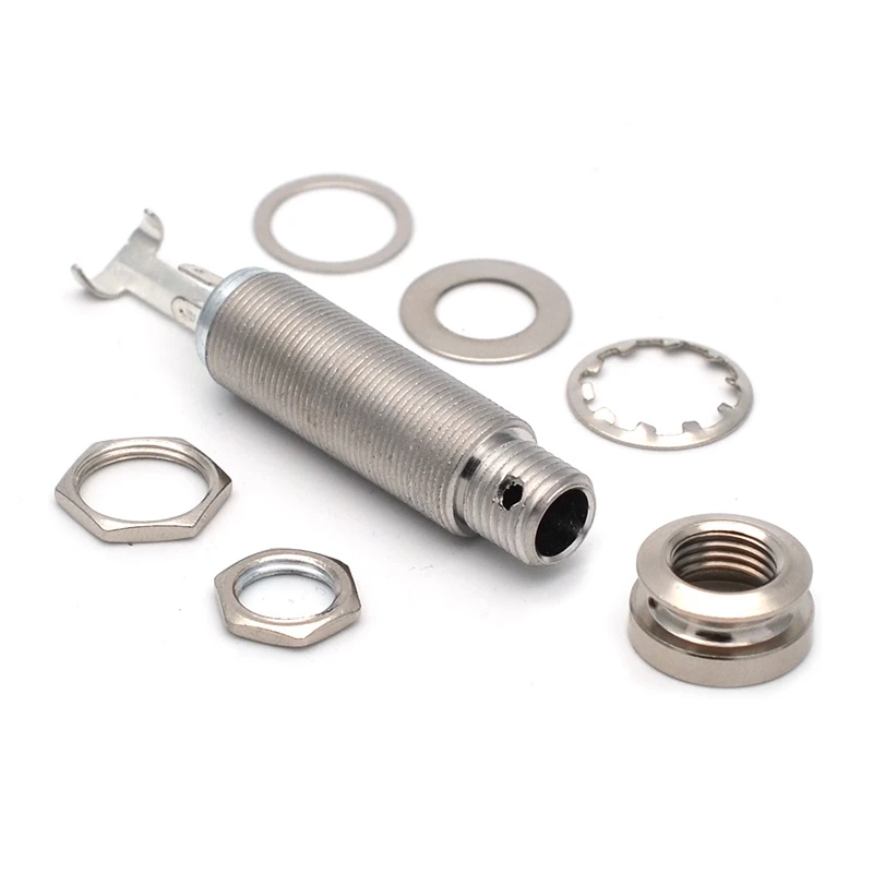 10 шт. гитарный звукосниматель Endpin выходной разъем никелевый ремень