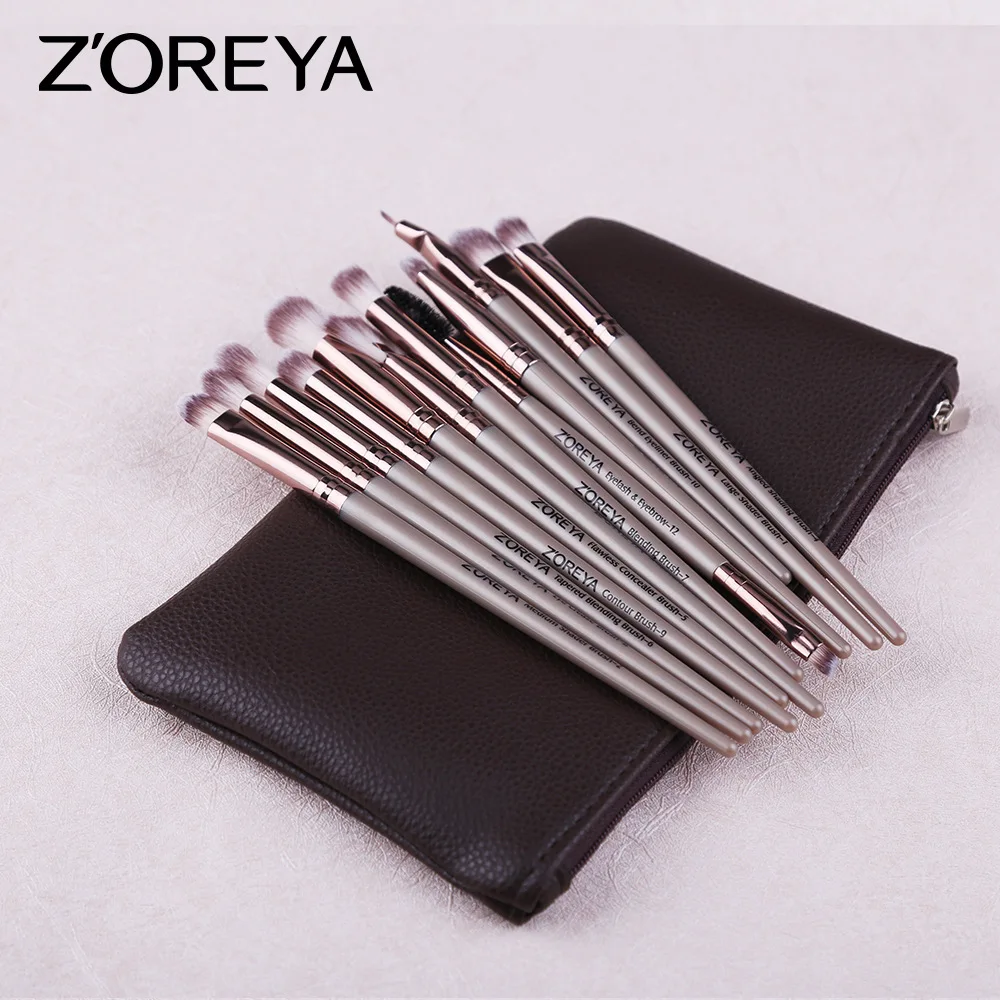 Hot Selling Zoreya 12 PCs Gift Makeup Brush Set Artificial Fiber Eyeshadow Cosmetic for Women ZS125 | Красота и здоровье