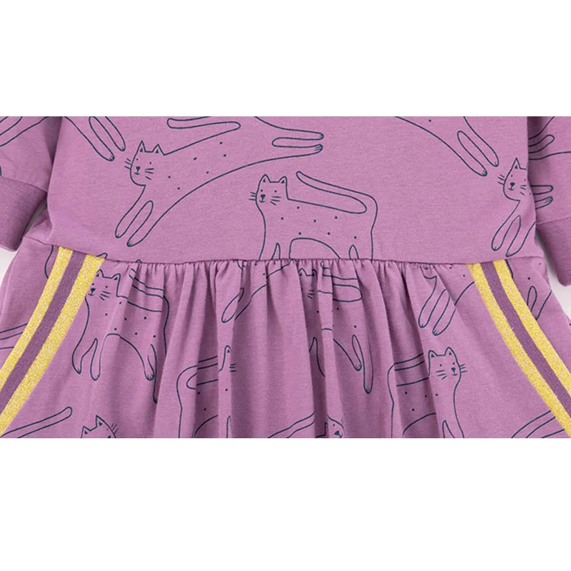 

Girl Simple Dress Children Long Sleeve Cartoon Casual Knee Length Skirt Teenager Vitality Infant Spring Autumn Fashion Clothes