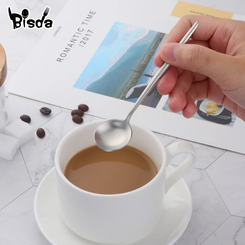 4/8 шт. смесь цветов кофейные ложки класса люкс из нержавеющей стали черный набор