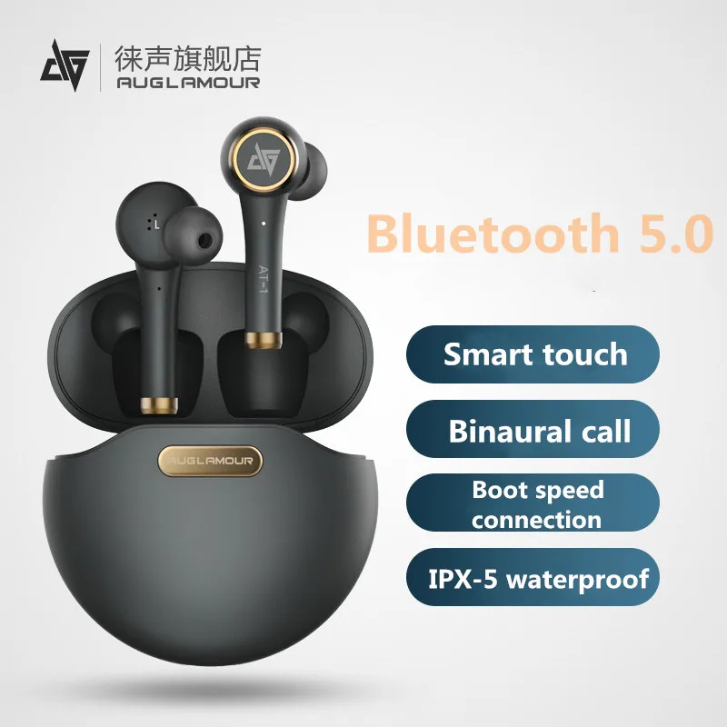 Auglamour AT 1 Bluetooth 5 0 TWS наушники беспроводные fone de ouvido Smart Touch гарнитура с