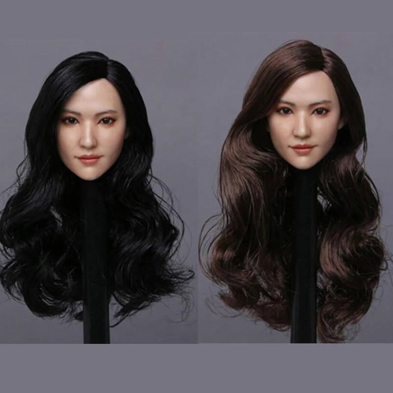 1/6 Scale Sculpt азиатские красивые женские длинные локоны волосы для 12 &quotдевушка