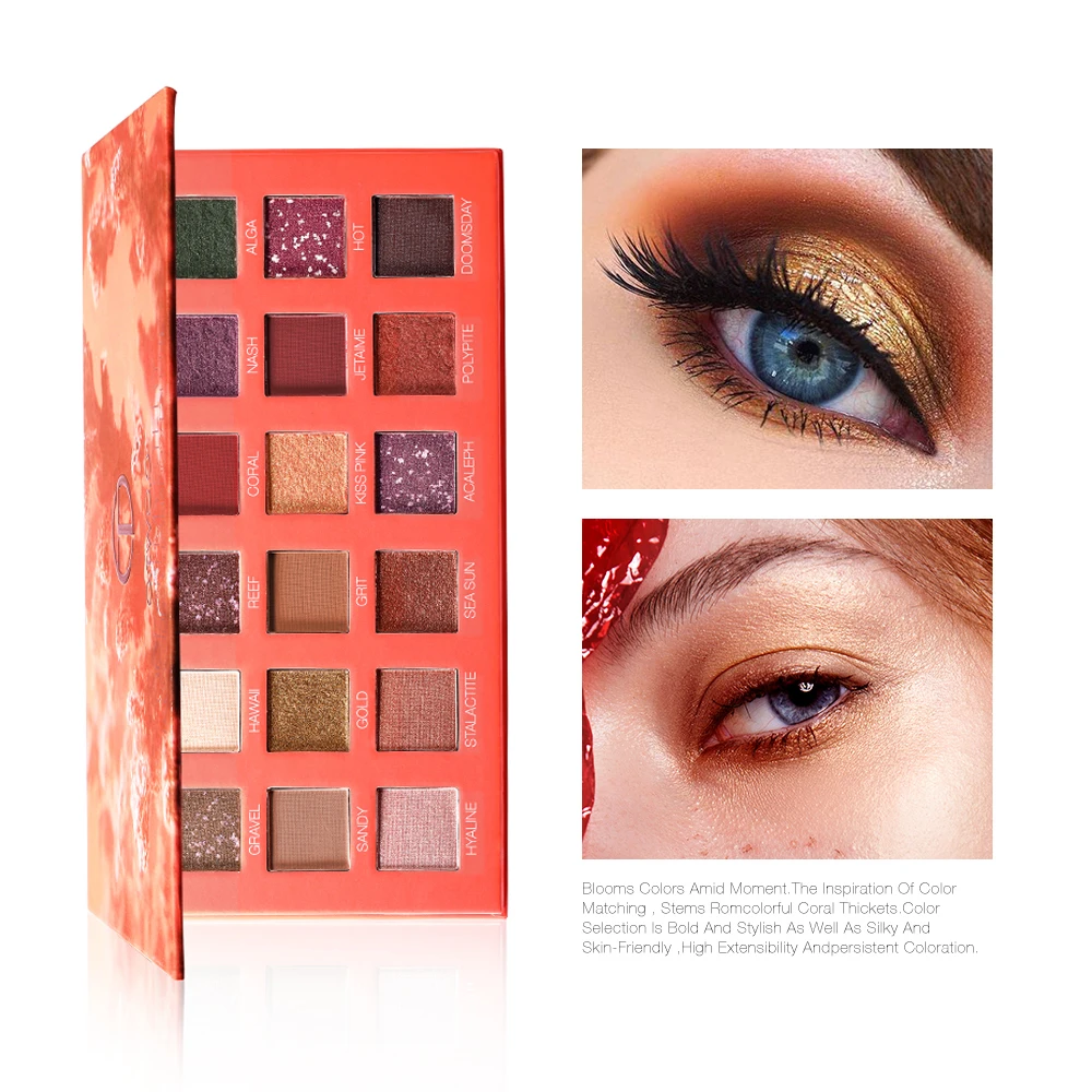 Тени для век матовая Мерцающая пигментная пудра 18 цветов стойкий макияж