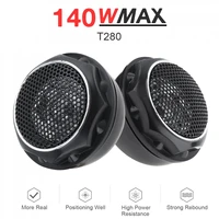 2pcslot 140w t280 high efficiency car tweeter speaker mini dome auto tweeter vehicle speakers for car audio system