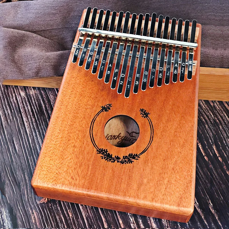 17 клавиш Kalimba большой палец пианино Сапеле корпус из красного дерева музыкальный