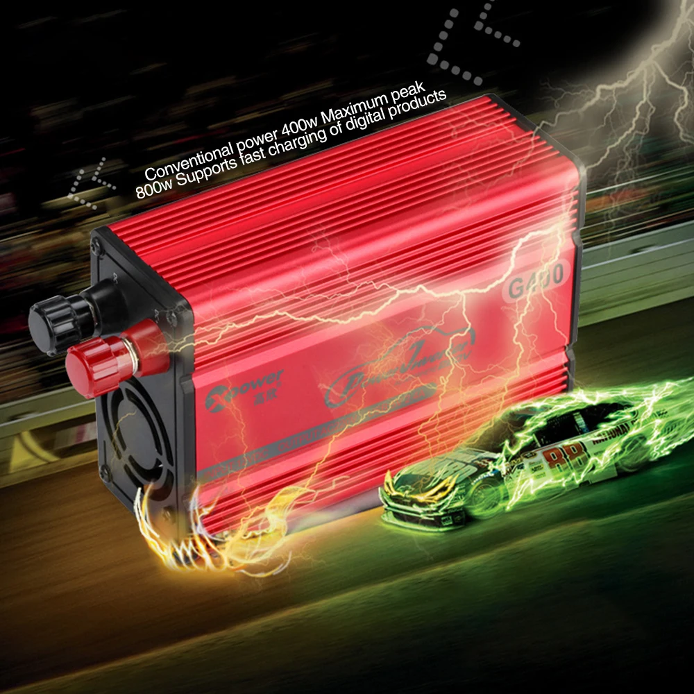 400 Вт + USB 2 1 а автомобильный инвертор 12 В до 220 преобразователь питания