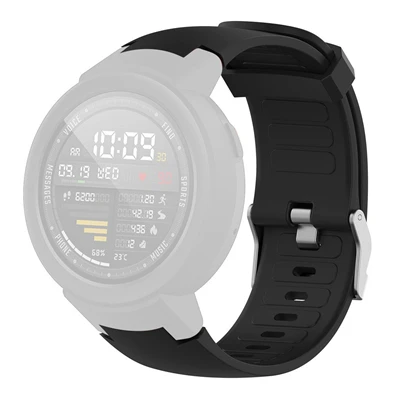 Черный Ремешок для часов защитный чехол из ТПУ чехол для Huami Amazfit Verge Youth Watch мягкий силиконовый ремешок умный Браслет Быстрый#4 - Цвет: Черный