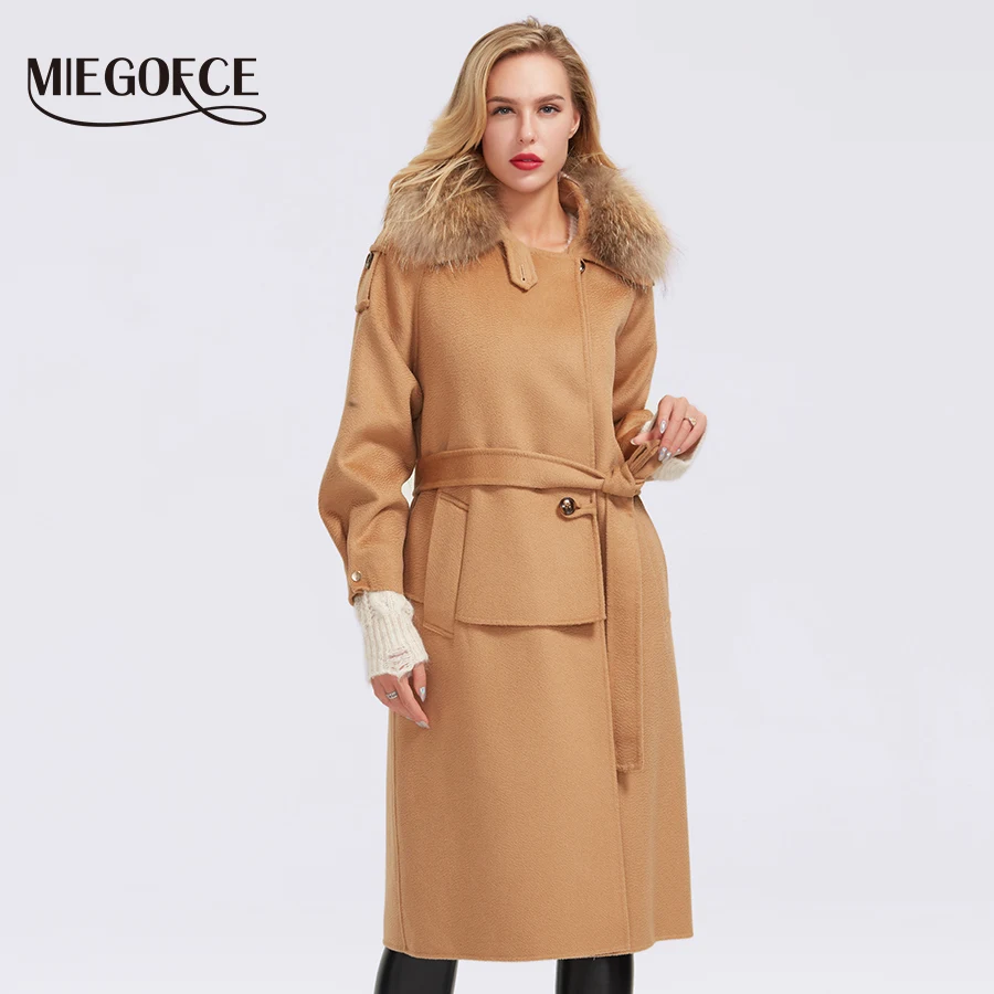 MIEGOFCE 2019 осенне зимнее пальто для женщин кашемировая куртка Офисное женское