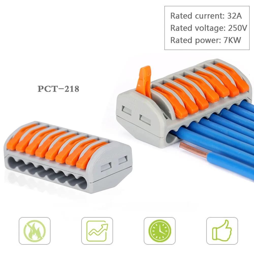 

5pcs Conductor Terminal Block connector Universal Compact Wire 2pin 3pin 4pin 5pin 8pin led Connector for led downlight