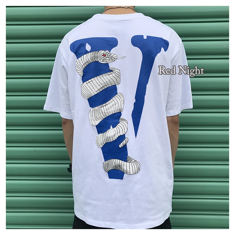 Футболка VLONE Мужская/женская из 100% хлопка уличная одежда брендовая в стиле