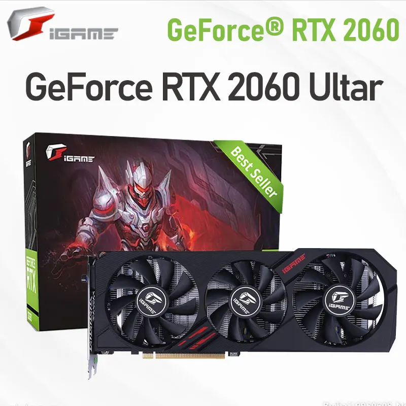

Красочная видеокарта Raphic iGame GeForce RTX 2060 Ultra, 6 ГБ GDDR6, графические карты, 192 бит, HDMI PCI-E 3,0, графический процессор для майнинга, видеокарта для ПК