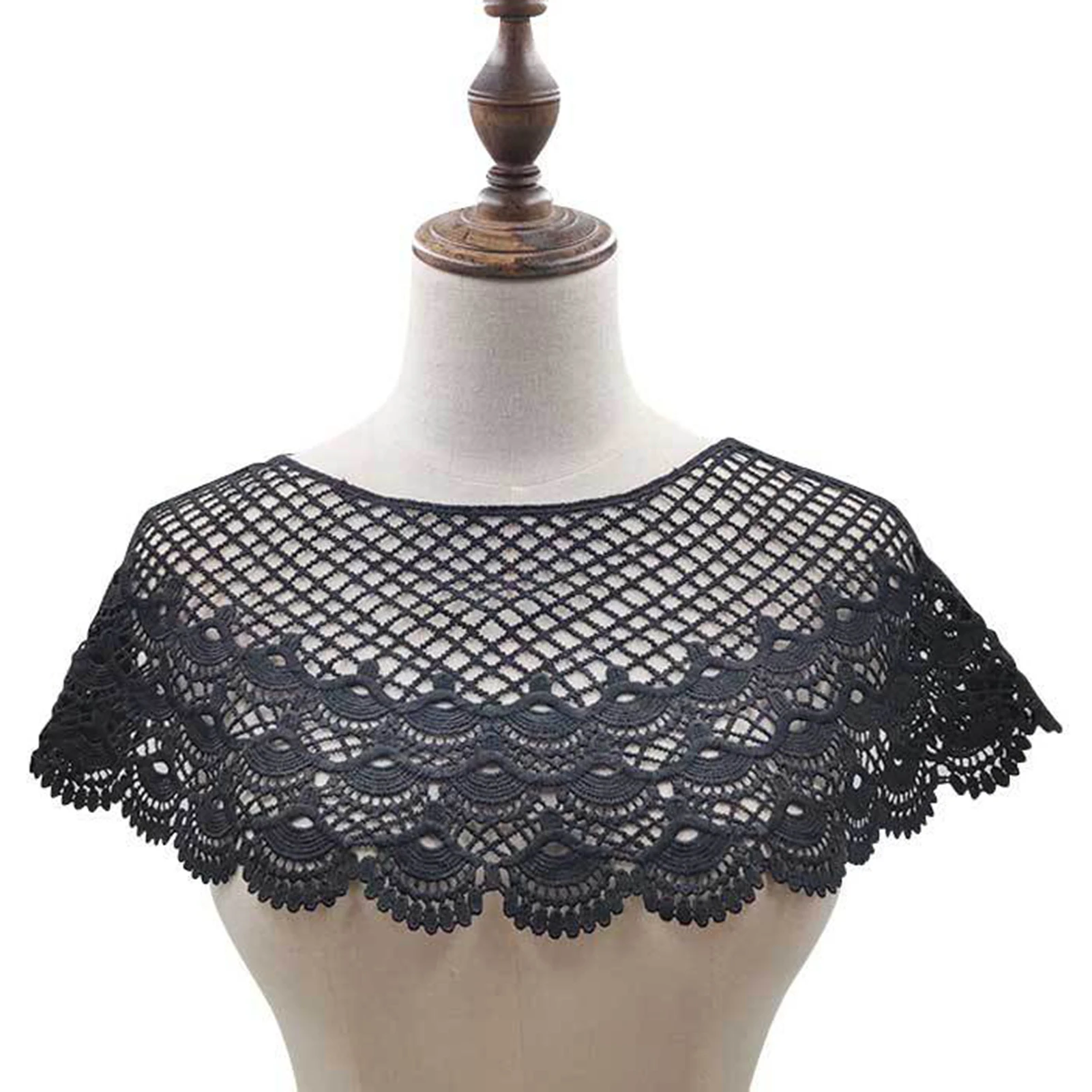 Воротник оборки шаль патчворк отделка съемная половина рубашки с пуговицами