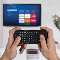 seenda mini bluetooth keyboard wireless portable light weight qwerty keypad with built in touchpad works with apple tv ps4