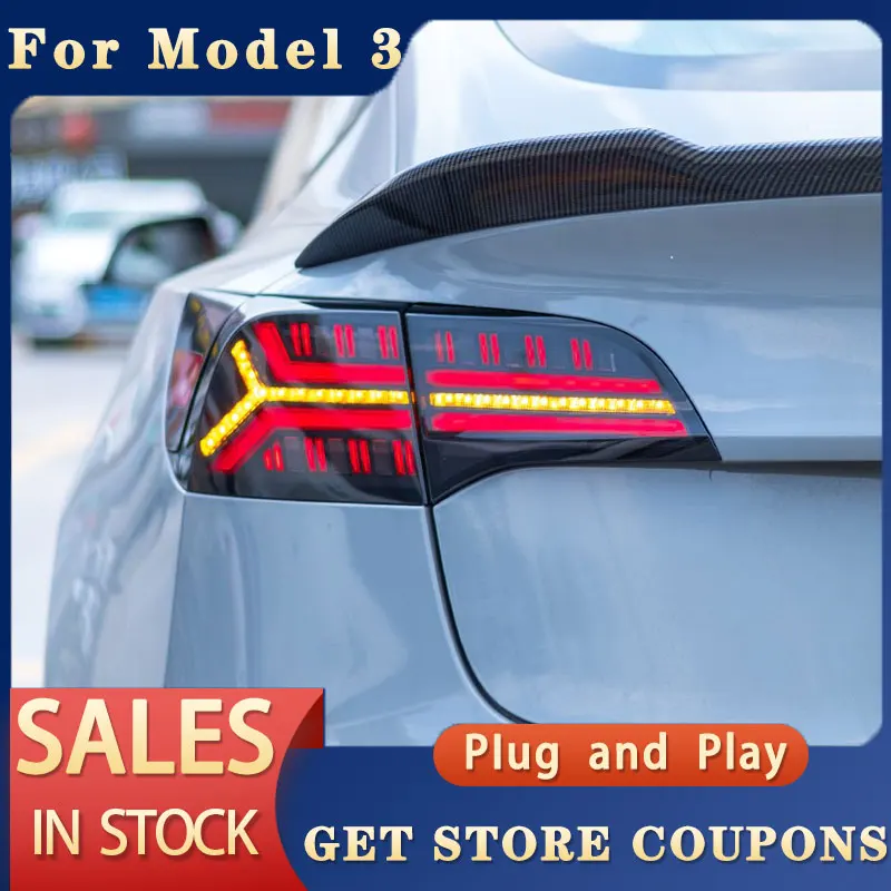 

For Tesla Model 3 Tail Lights Model Y LED Tail Light Dynamic Signal DRL of the daytime running lights turn signals